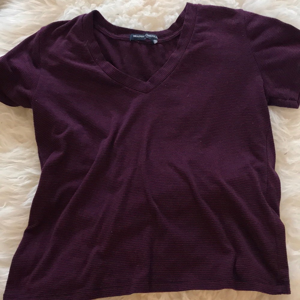 Brandy Melville black and red crop top
